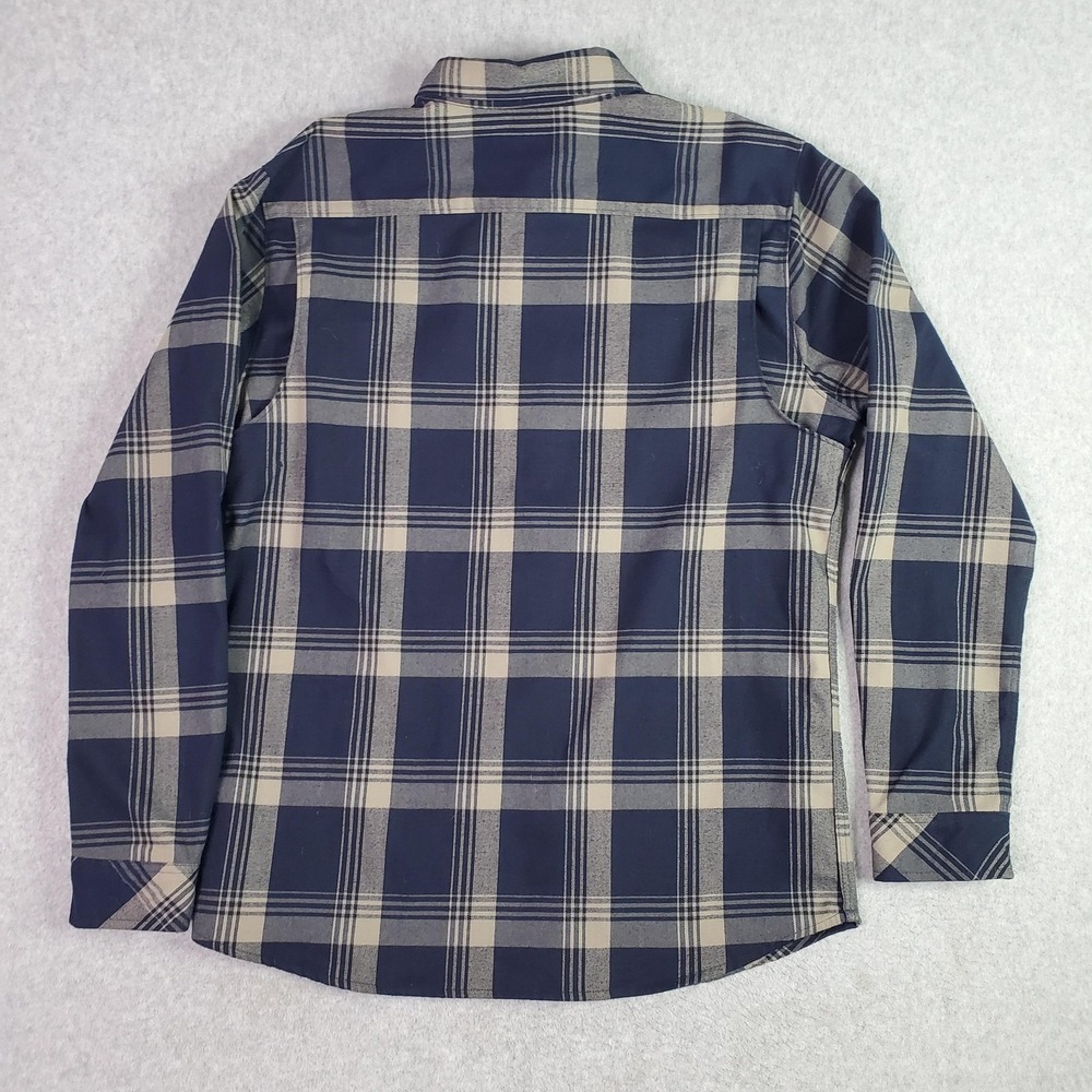 Roark Shirt Mens Large Blue Plaid Flannel Snap Front Long Sleeve Classic RW452 - Picture 2 of 14